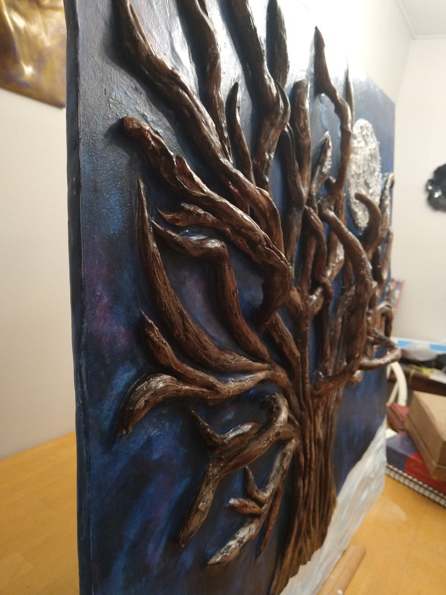 MichelleBelden6's tweet photo. Better pictures coming but I am sooo happy!
#treehuggersunite #treeartwork #treeart #moonlittree #moonart #moonlit #moonmagicklove #moonart🌙 #ancienttrees #jointcompoundart #gypsumart #gypsumartwork #highreliefsculpture #highreliefsculpture #sculptureartist #sculpture https://t.co/0LGysaFVpg