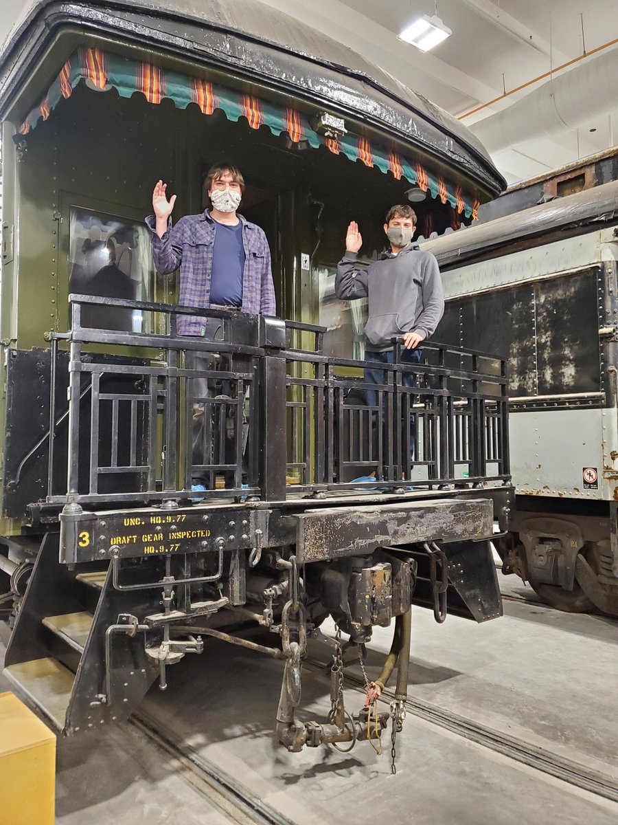 EmilyMGann's tweet photo. Just finished the second visit with @AlgonquinColleg students to @IngeniumCa's historic Governor General's cars. They spent hours measuring and photographing these artifacts. Looking forward to seeing what they end up producing. https://t.co/cmDBgcczyM