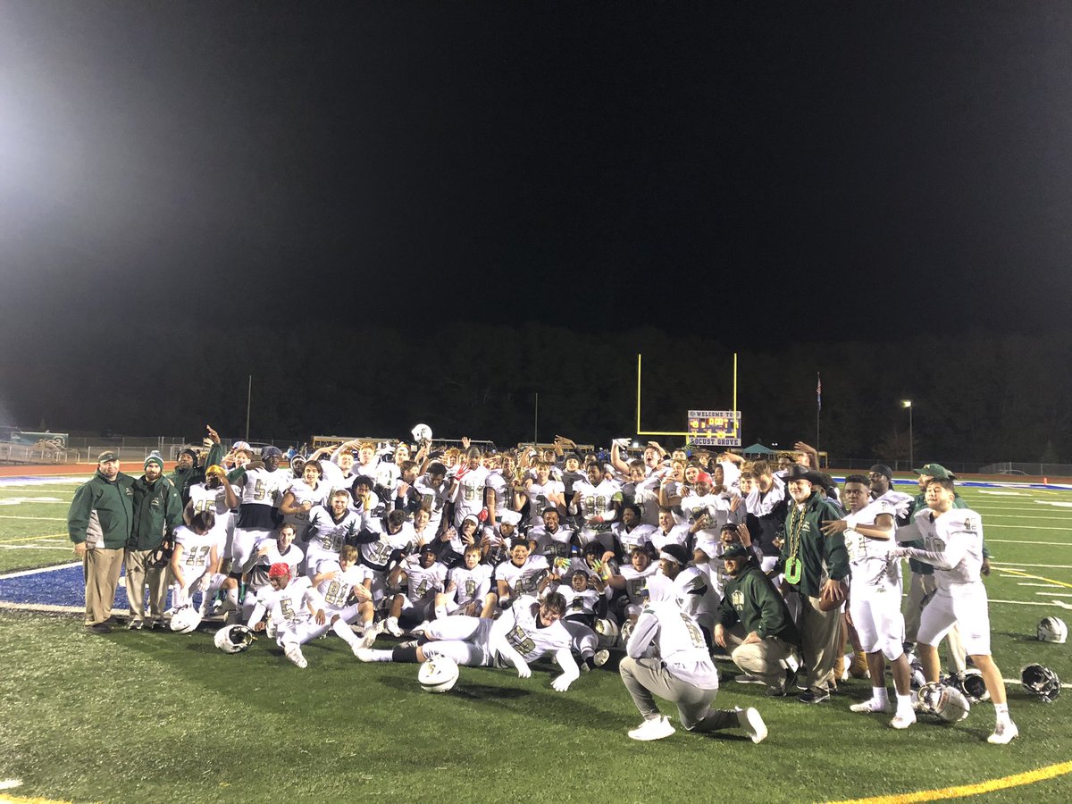 OLH_HCS's tweet photo. Mustang season continues with a 1st ever region runner up and hosting a first round “Gold Out” state playoff game! First ever for Ola Football! @WSBTVsports @AJCsports @OlaFootball @High5Sports https://t.co/7qYNDiU8jY