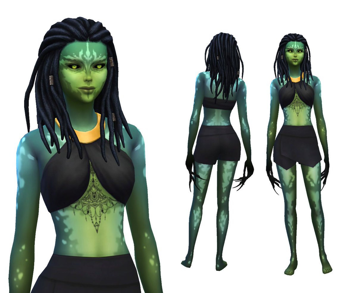 The_Queen_Alien's tweet photo. New alien, yes full CC
#cc #thesims4 #aliensims #perfect #creature @TheSims https://t.co/Qbu4FKnne5
