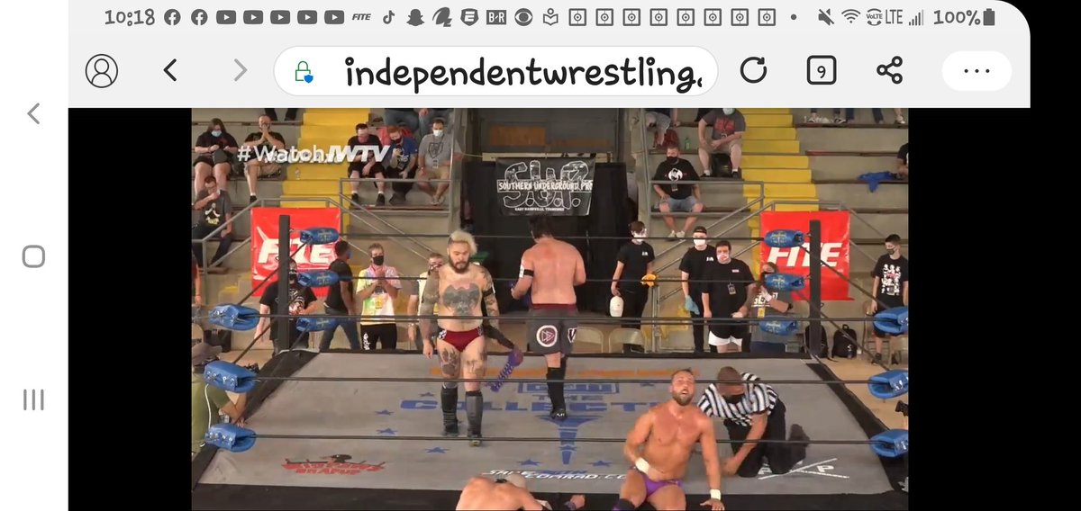djswagerfic's tweet photo. What better than watching @collective2020 once watching again and now it freaking war between @SGCmerch #truth @RichHomieJuice 🆚 #noflinch @_nolanedward after #violenceisforever retained @sup_graps tag titles over #2infinityandbeyond @kevinxku @dgarrinibc @indiewrestling https://t.co/IH92bWJyrd