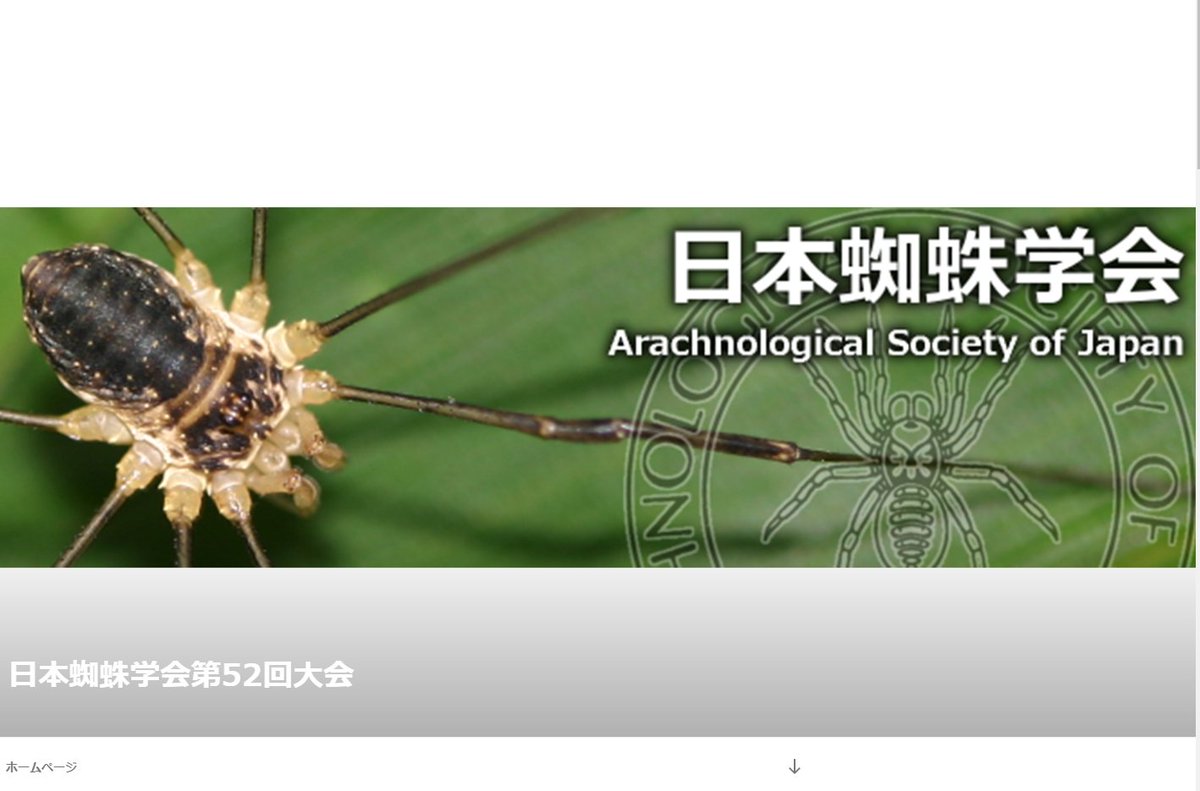 Sasagani_ya's tweet photo. 日本蜘蛛学会第52回大会(オンライン開催)
2020/11/21
13:00~
https://t.co/8kBLBUIYbx
(画像は大会HPより)
#ASJ2020 https://t.co/Eg0YWophtp