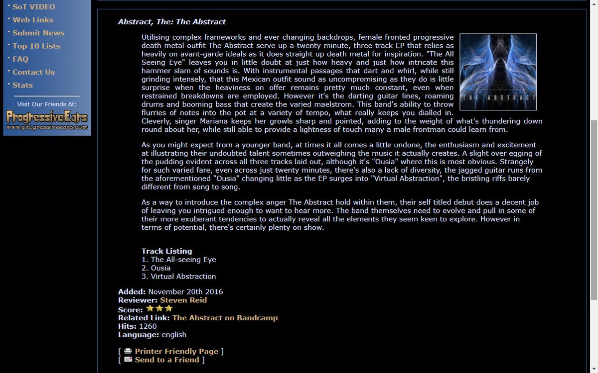 _TheAbstract_'s tweet photo. Review by @SeaOTranquility
Utilising complex frameworks and ever changing backdrops, female fronted progressive death metal outfit The Abstract serve up a twenty minute, three track EP that relies as heavily on avant-garde ideals as it does straight up death metal for inspiration https://t.co/AjaqFhaxPt