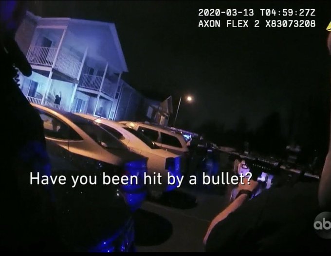 This is what the cop said to Breonna Taylor&rsquo;s boyfriend when he told them he hadn&rsquo;t been shot???? FUCK