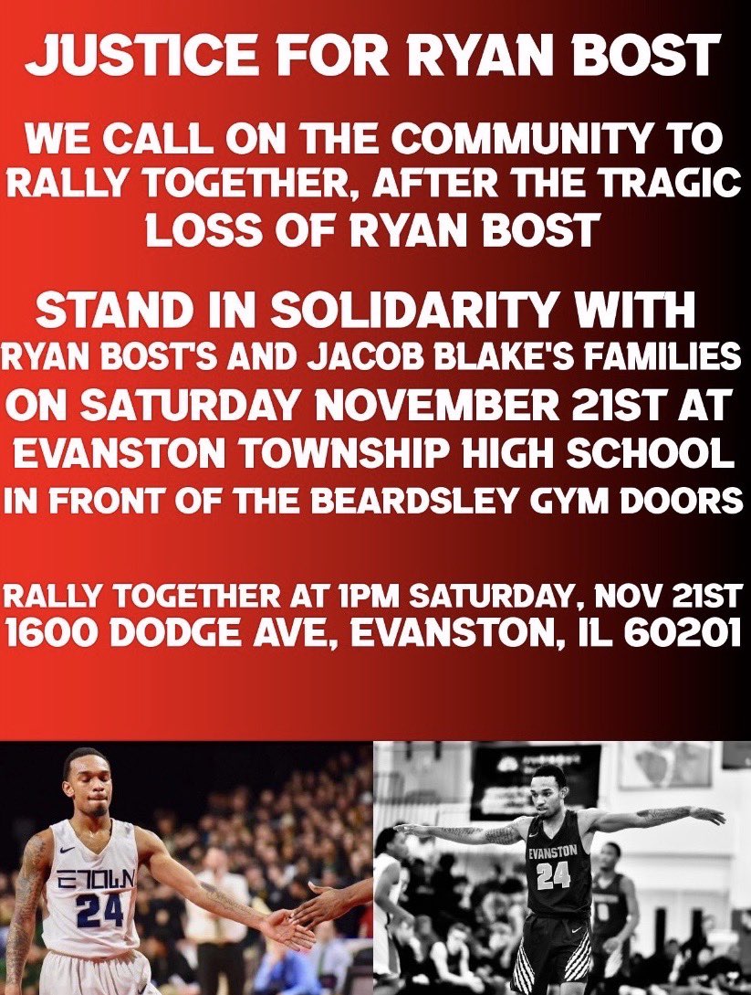 Efblives's tweet photo. Come out to support the Bost and Blake family as an Evanston community ❤️- organized by the Bost family https://t.co/qUlXpUxojw