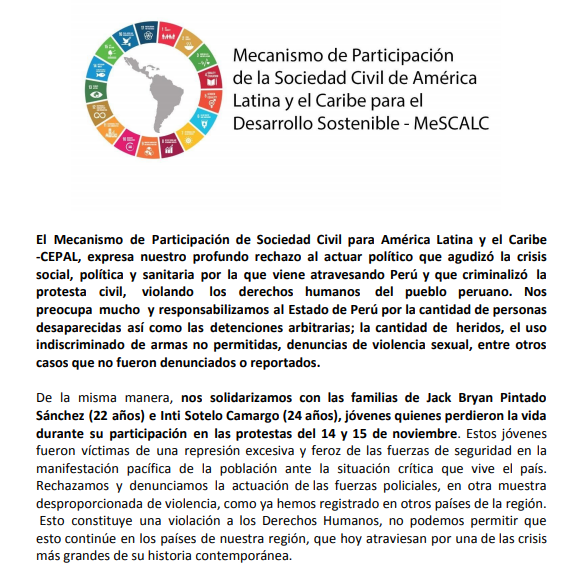 promsex's tweet photo. Diferentes mecanismos de América Latina vienen mostrando su preocupación por el país.
Desde el #MeSCALC se espera que el nuevo gobierno transitorio pueda restablecer el orden y la paz, basada en el respeto a los derechos humanos y a la diversidad y pluralidad. #Perú 🇵🇪 https://t.co/15FurrlXKZ