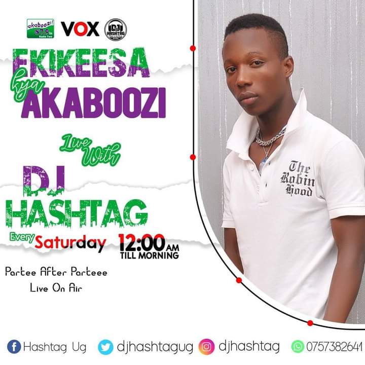 Every Saturday from 12am till morning turn in for best music with the best DJ around town #djhashtagug
On 87.9 AKALOBOOZI