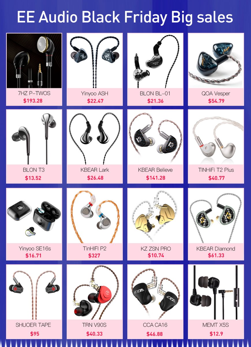 AudioEe's tweet image. Black Friday is coming~~
aliexpress.com/store/2662001