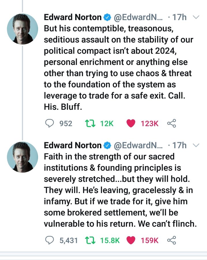Mel_iss__a's tweet photo. @EdwardNorton @EdwardNorton thread is perfection. Here is a piece of it but, please read it all. #CallTrumpsBluff
#TreasonousTrump https://t.co/VlVNDmVlmn