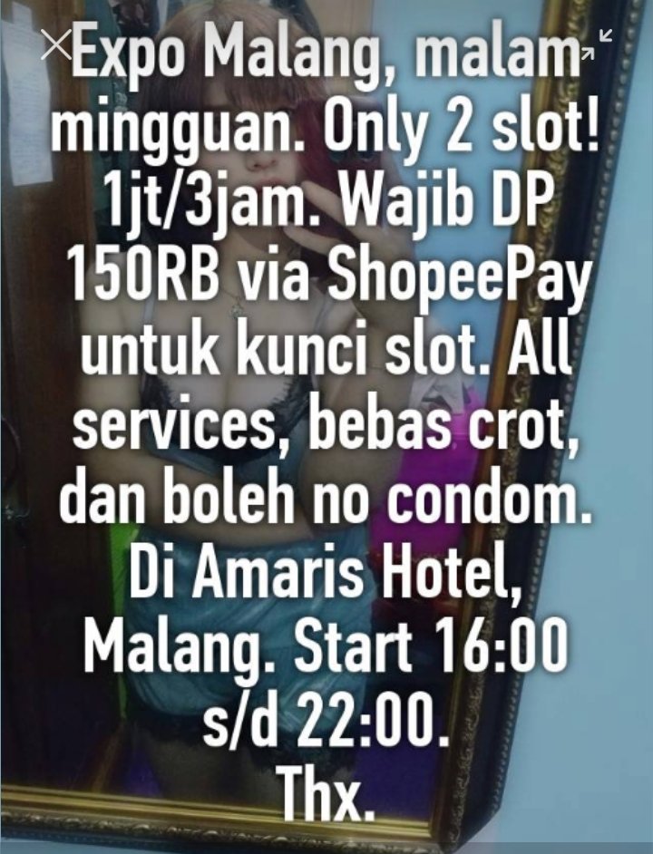 GWRyanaraaa's tweet photo. Ayo Malang gasskeuuun.. #openbomalang #openbo #bomalangkota #openvcs #vcscolmek #vcsbugil #vcswhatsapp #vcsyuk #vcsberbayar #Bispakmalang #bisyarmalang #ToketMontok #toketgede #ngentotmemek #Ngewememek #morningseks #availmalang #AvailMalangkota #malangbinal 💋💋💋❤️ https://t.co/7LhkU9zkxs
