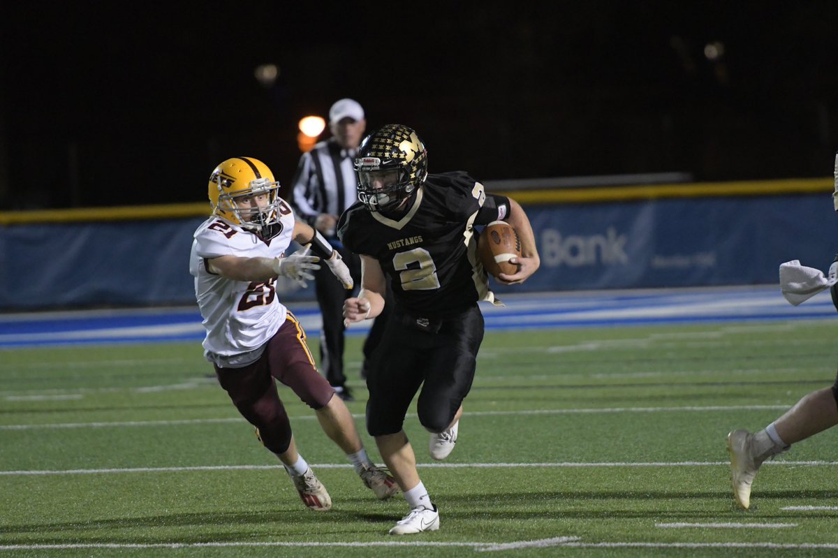 THEnebpreps's tweet photo. Let’s see if we can possibly run you through @mcjmustangs Owen McDonald’s night in their 70-20 win over Sterling. 

D-6 single game records for rushing yards (396), points scored (64) and tied the touchdown record with 8. Mustangs also set team rushing mark at 508. #nebpreps https://t.co/9jPtPeMk4X