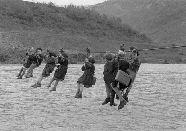Italy, 1959 - What a way to go to #school! #OnlyTheBrave