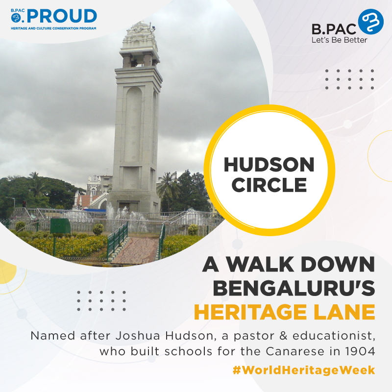 BPACofficial's tweet photo. At the centre of #HudsonCircle is Hudson Memorial Church built in 1904 in the memory of Rev. Joshua Hudson, a missionary & educationist who built several schools in Bangalore Petah area
#BPAC #BProud #Bengaluru #WorldHeritageWeek #BengaluruHeritage @vikramsampath @vasantshetty81 https://t.co/b2LV92fzUl
