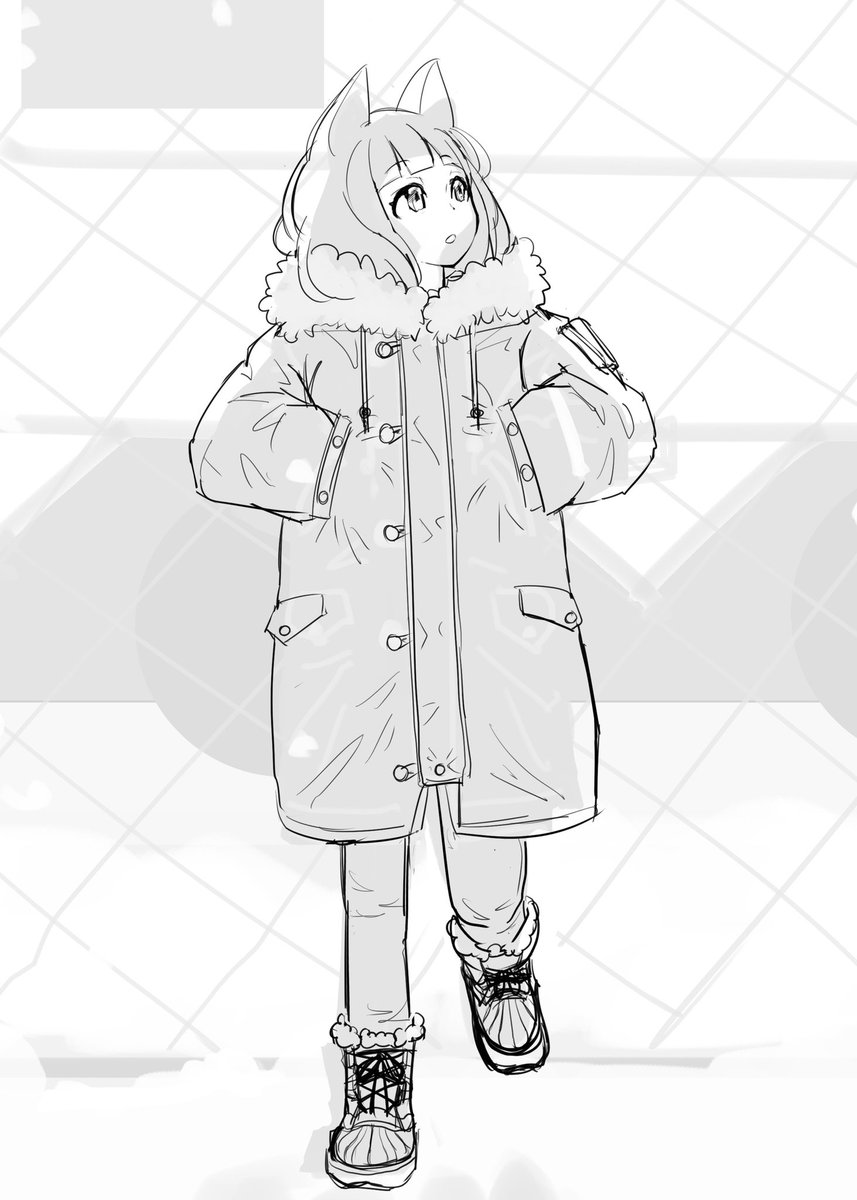 ラフ描いてる。
N3Bの胸あたりの高めのポケットに手を突っ込んでると「変だよって」言われるけど何故かそこが落ち着くから仕方ない 