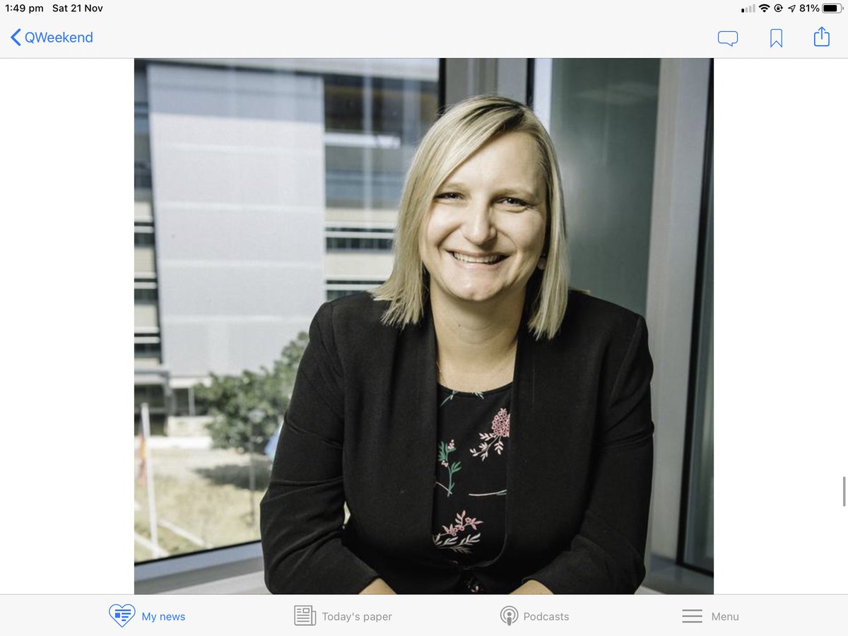 UniSQVC's tweet photo. Congratulations @sonja_march being featured in the #USQ regional education story in @couriermail #QWeekend - Sonja is leader of the $5m Million Minds project developing a website for treatment of children with mental health issues #USQproud https://t.co/cwXDcBhMwQ
