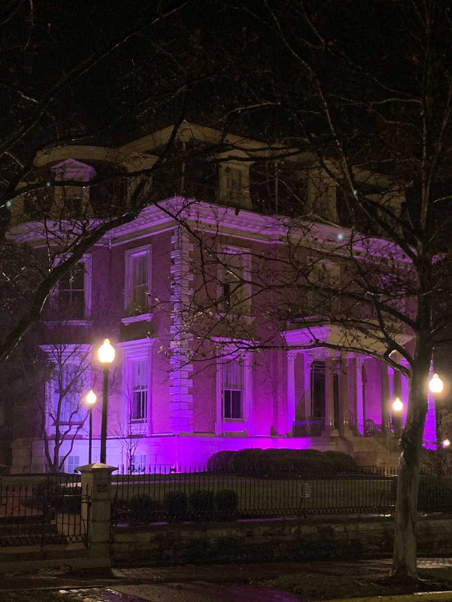 FirstLadyTeresa's tweet photo. The Missouri State Capitol dome and Governor’s Mansion will shine purple Friday through Sunday in recognition of National Adoption Month!!

The color purple represents the 1,579 Missouri children and youth in foster care who are looking for a forever family. #AdoptMOKids https://t.co/LoHW66ECGM