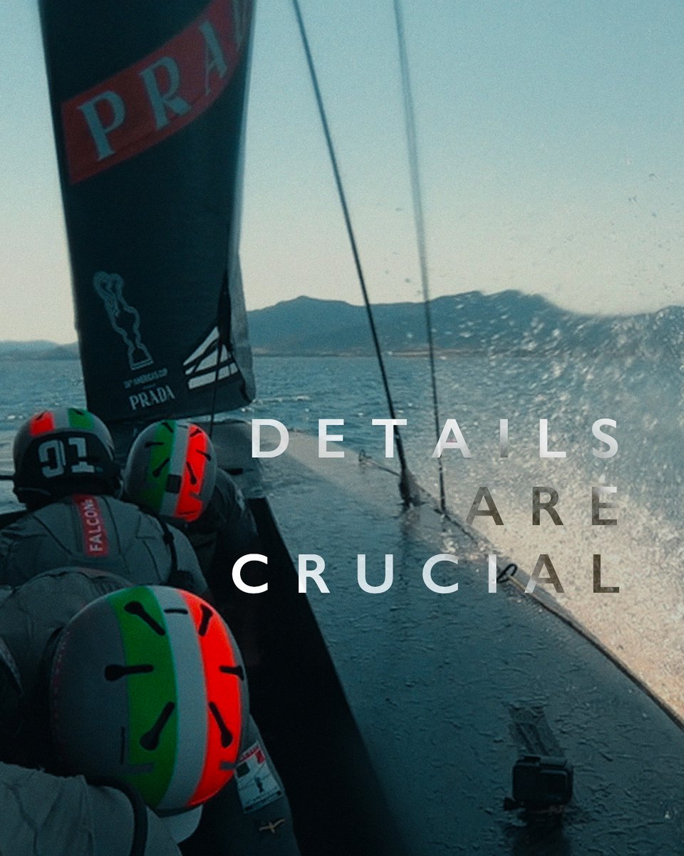 lunarossa's tweet photo. Preparing a boat for the America’s Cup means planning for everything. Because even the smallest detail can change the outcome of a regatta. But it is always the last meters that decide the winner. As Romano Battisti teaches us.
#ChallengerForNow #ChapterSeven
@Prada @Pirelli https://t.co/FQL9DYpm1w