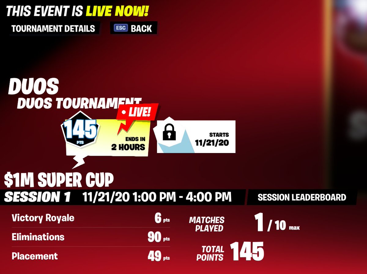 DuckyFiveFN's tweet photo. $1M SUPER CUP🚀

#Fortnite #フォートナイト https://t.co/Mt8JbnOIYK