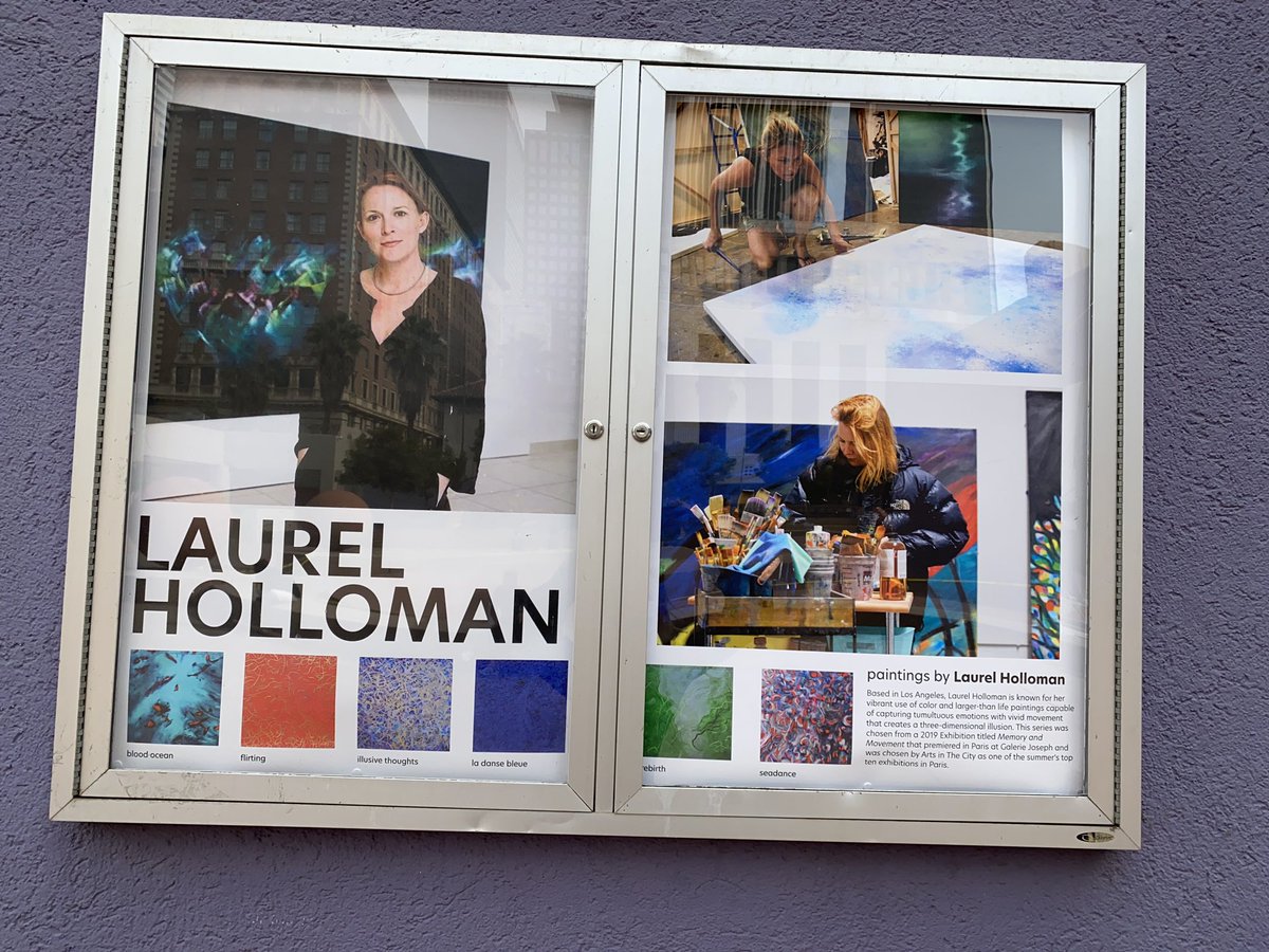 LaurelLHolloman's tweet photo. Happy to have 6 paintings up in Pershing Square downtown la @PSDowntownLA https://t.co/WzVP0JgOLX