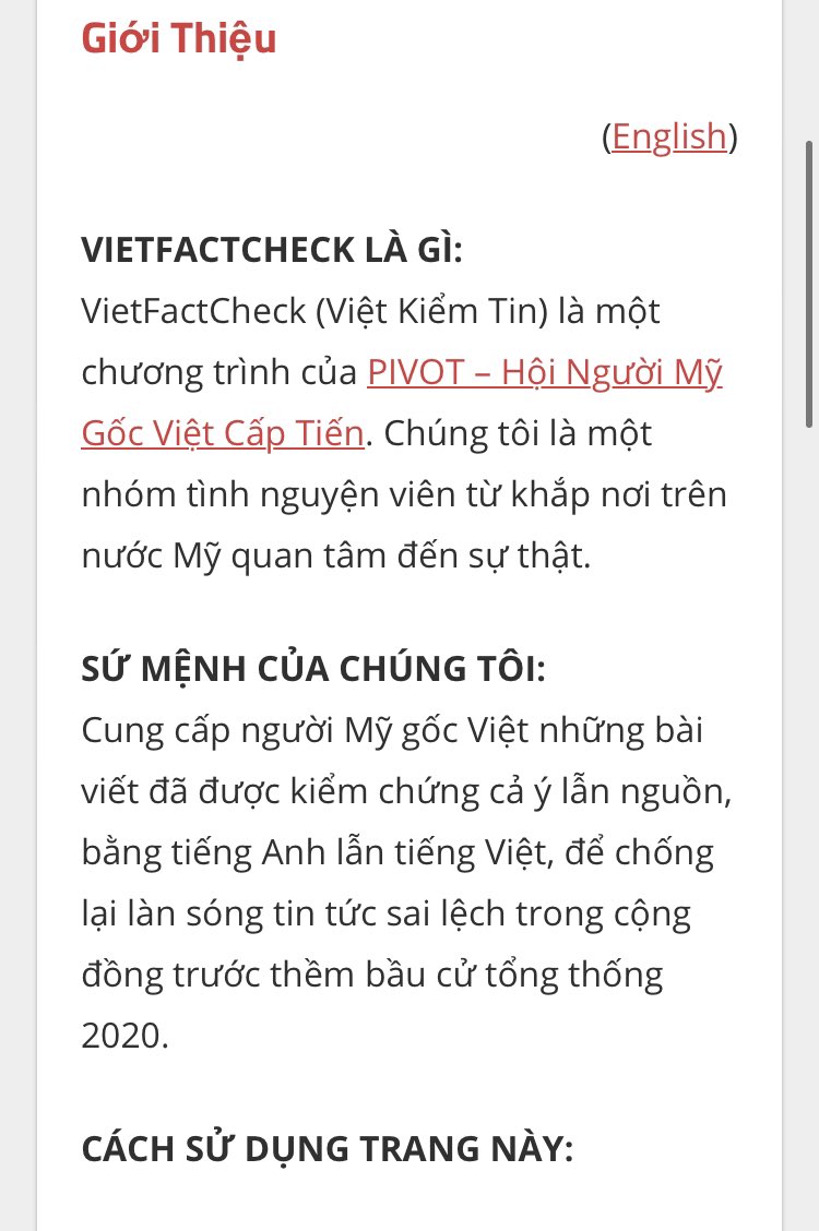 🇻🇳🇺🇸 CALLING ALL VIET AMERICANS! Are you tired of having to explain misinformation &amp; propaganda to your conservative Vietnamese parents &amp; relatives? Or lacking the vocabulary to properly explain? CHECK OUT VIETFACTCHECK! It’s a great starting point! Link below!