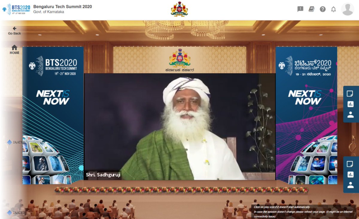 blrtechsummit's tweet photo. Pandemic is forcing us to use technology and as a matter of fact we are doing quite fine &amp; what is the point of technology in developing it and not using it. @SadhguruJV, @ishafoundation. #BTS2020 #Next2020 https://t.co/HfRbXVF6Nu