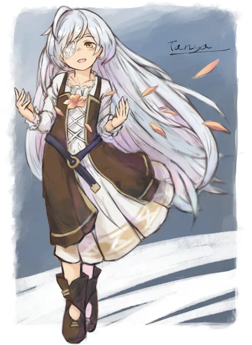 なんとなく古戦場中に描いてた幼少期ターニャちゃん 