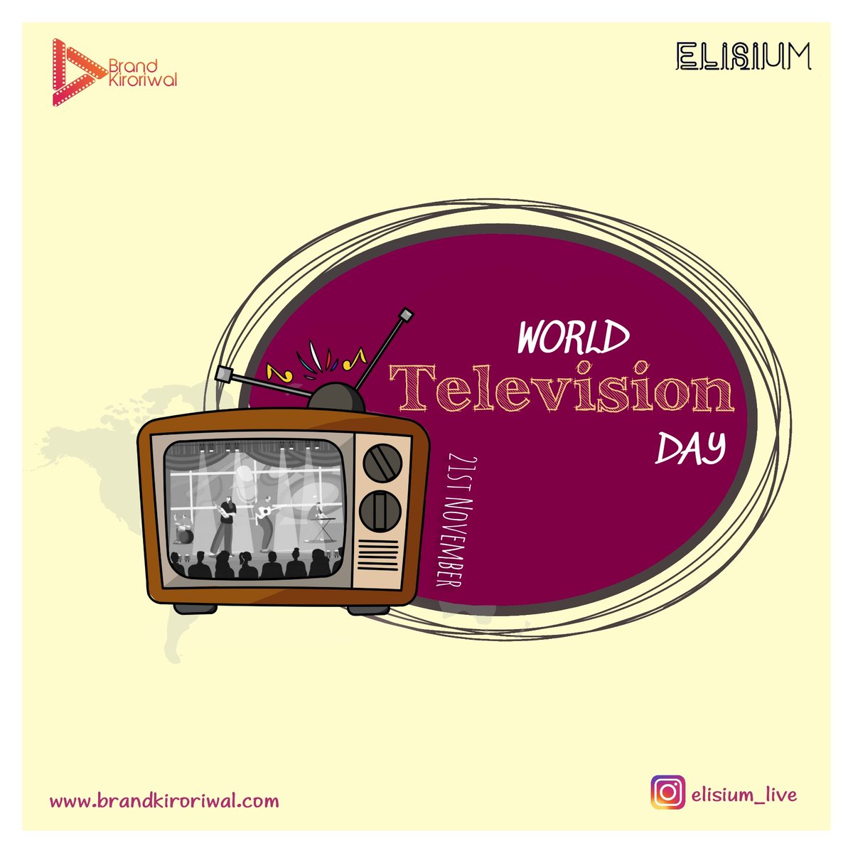 BrandKiroriwal's tweet photo. World Television Day celebrates the daily value of television as a symbol of communication &amp; globalization.
Lots of love from Elisium.
#brandkiroriwal #brandkiroriwalpresents #brandkiroriwalproduction #elisium_live #elisiumlive #elisium #music #brandkiroriwalproductionpresents https://t.co/QOfnNAw9bh
