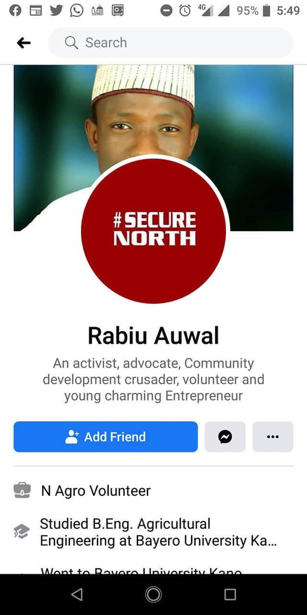 ShehuSani's tweet photo. This young man Rabiu Awwal was a frontline Secure North campaigner based in Kaduna;Late evening yesterday,he lost his life as a result of gunshots sustained when Bandits attacked his community.He would be buried today.Inna lillahi wainna Illayhir rajiun.May Allah forgive him. https://t.co/jrregARjml