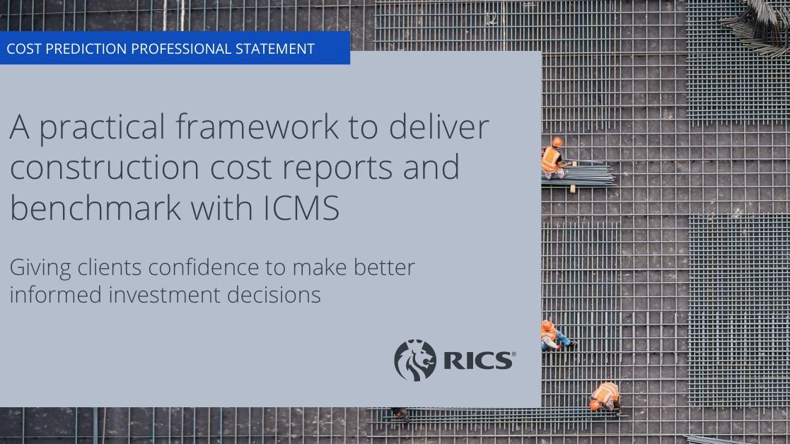 RICSnews's tweet photo. Enabling professionals to connect national and international reporting formats and data sources for cost prediction. Find out how our new professional statement supports RICS professionals and benefits clients:  https://t.co/QZPt1koKLz https://t.co/AnmIRNZ9L8