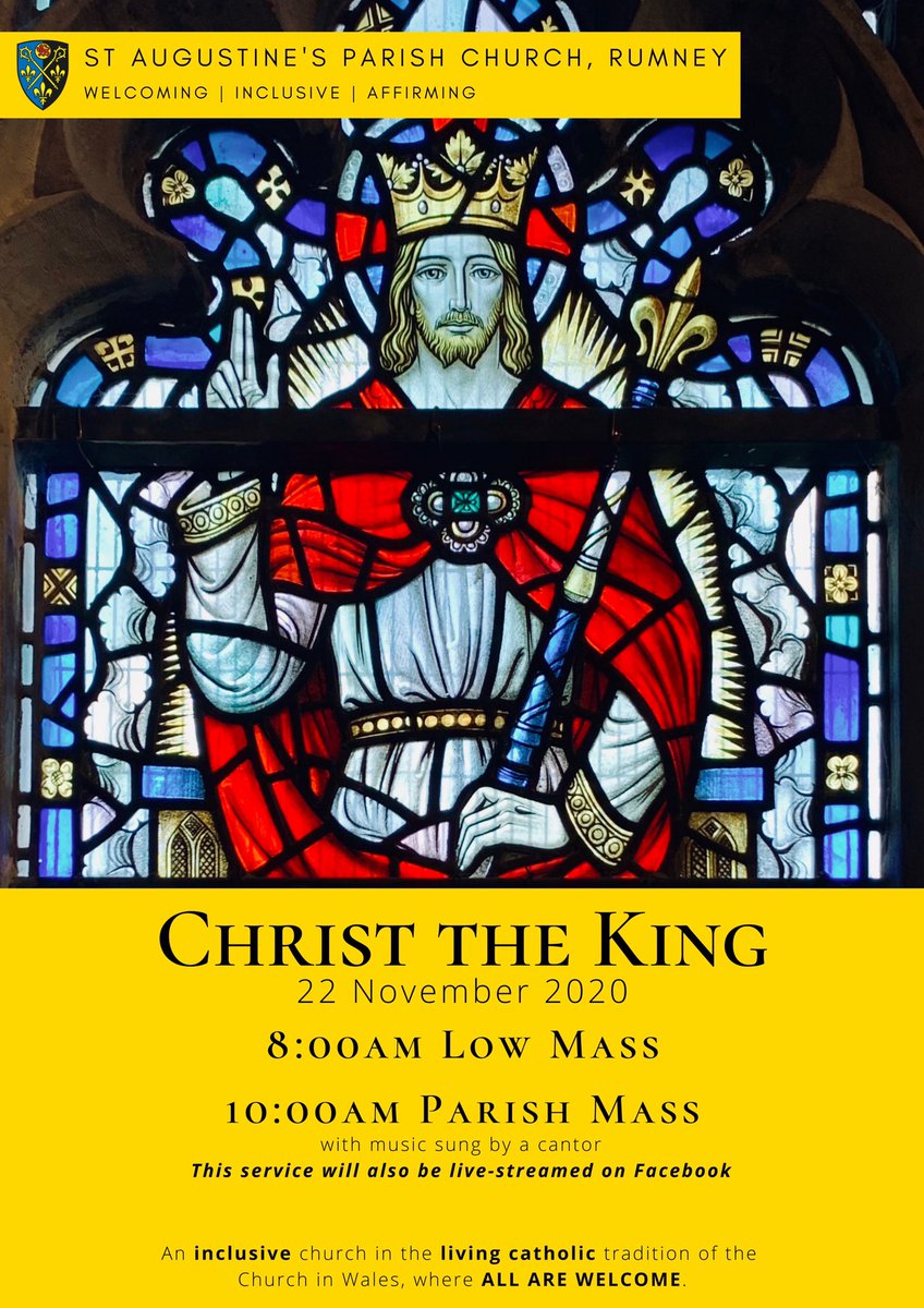 AugustineRumney's tweet photo. Do join us at one of our services tomorrow as we celebrate Feast of Christ the King on last Sunday of the Church’s year. It used to be known as ‘Stir up Sunday’ but you will still  hear that prayer. All welcome in person or FBk live. @MonmouthDCO @ChurchinWales #stirupsunday https://t.co/8iglbwpI53