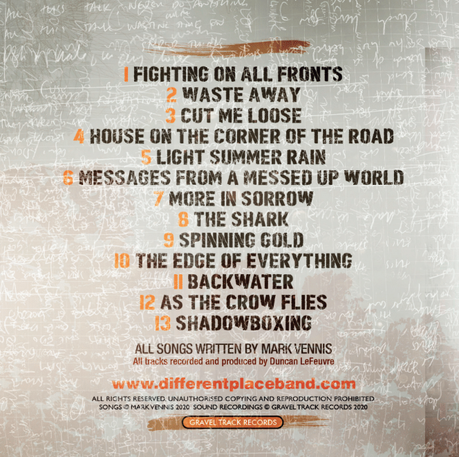 diffplaceband's tweet photo. Nice review from @midlandsrocks just in ⬇️
"The title track is also the album opener and it comes out with all fists flying. It’s a bright and breezy number that tempers it’s effervescent, upbeat nature with a gritty lyrical realism......."
#DifferentPlace #MarkVennis https://t.co/jZBxQYFCuF