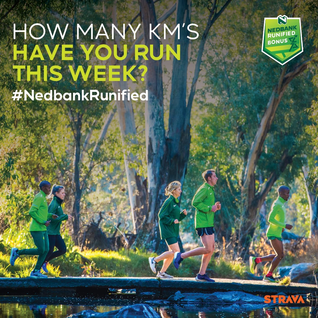 FikileMbu2's tweet photo. How many kilometers have you clocked this week? 😎Tag us in your progress using #NedbankRunified 📸
@BiogenSA @nikerunningPH @futurelifeza @Bavaria_ZA https://t.co/FdLgyzlu7d