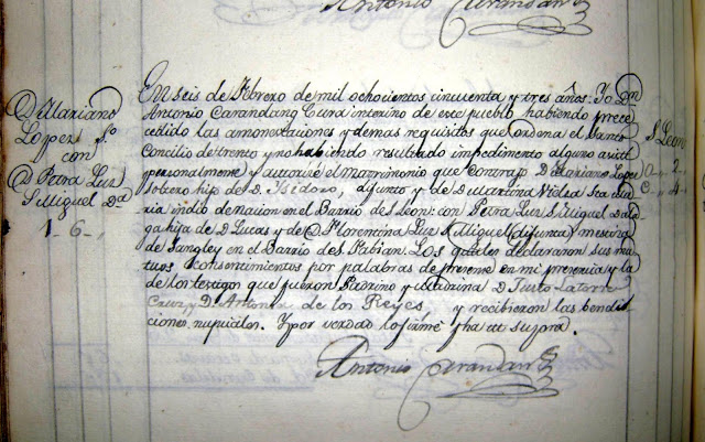 The decree stated: "Each cabeza shall be present w/ the individuals of this cabecería, and the father or oldest person of each family shall choose or be assigned one of the surnames in the list, which he shall then adapt, together w/ his direct descendants."