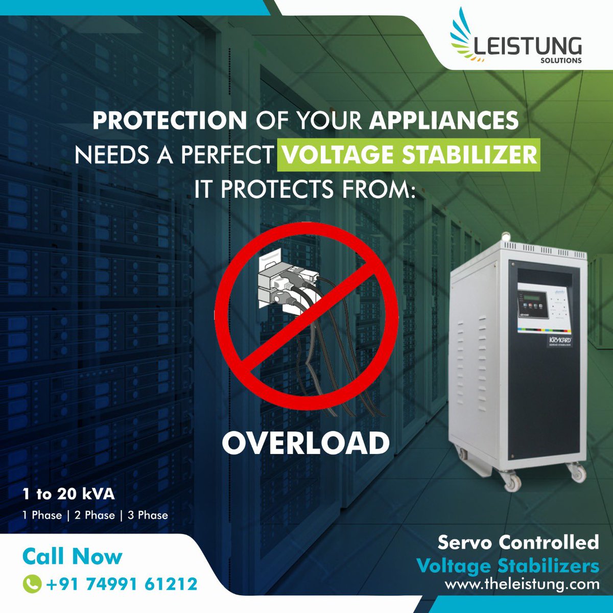 Protection of your appliances needs a perfect Voltage Stabilizer it protect from .

#voltage #stabilizer #voltagestabilizer #voltagestabilizers #voltagestabiliser 
#ups #upssystems #power #voltagestabilizers #LeistungSolutions #Education, #Data #Center #construction