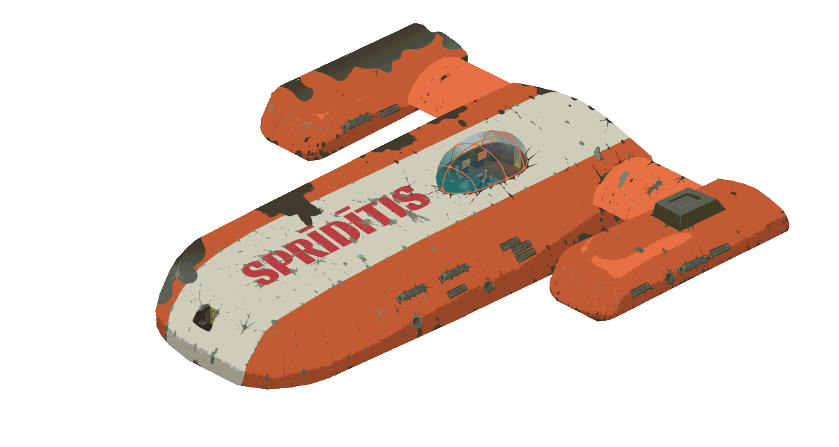 pahrislv's tweet photo. Newest addition to the Space Wreck fleet - "Sprīdītis". With a crew of up to 12 and space for cargo, this small relay ship was usually dispatched to fix mining equipment wherever needed.

#screenshotsaturday #indiegame #indiedev 

Learn more &amp; wishlist: https://t.co/jYpTps2cyc https://t.co/bk7P1YOF74