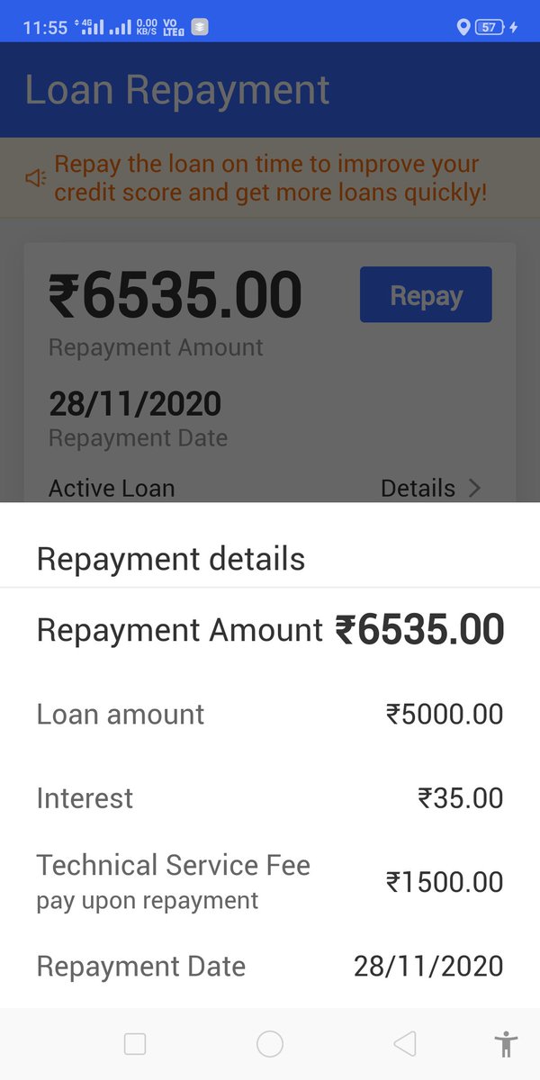 Begharbechara1's tweet photo. Apply kiya tha yeh for 91 days  but #instarupee bina confirmation ke 5000 rs credit kr diya .. #total_hafta_wasooli
Ye to froud hai ..aur 7 din ki kon si technical fee 1500  .. koi help krdo yaar koi customer care bhi nhi inka..nhi chahiye inka 5000 .. cancel bhi nhi krte https://t.co/3tYv94uNx3