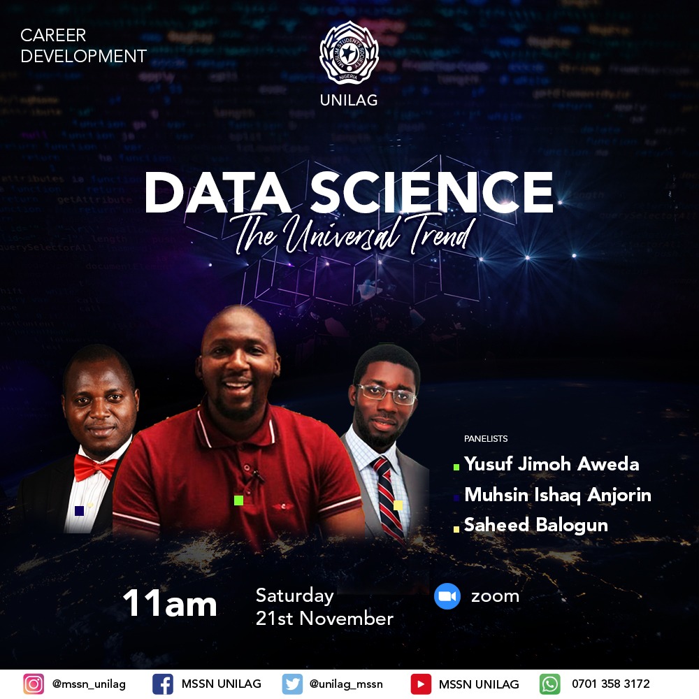 unilag_mssn's tweet image. Join our Panelists Today and become a specialist in the nearest future
To register: forms.gle/brNRjVsqYou1BD…
To join Zoom Meeting: zoom.us/j/95820508873
Meeting ID: 958 2050 8873
#FollowTheTrend
#ReadTheThread
#BeThere