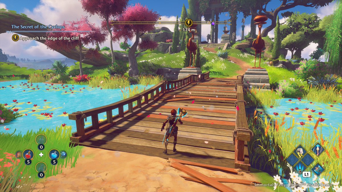 RealBatguy's tweet image. Well, I'm impressed. Stadia doesn't suck. Immortals Fenyx Rising doesn't suck. But don't let anybody tell you it's not heavily "inspired" by Breath of the Wild. Graphics of course, but also fighting, enemies, puzzles, riding, cooking, stamina, climbing...