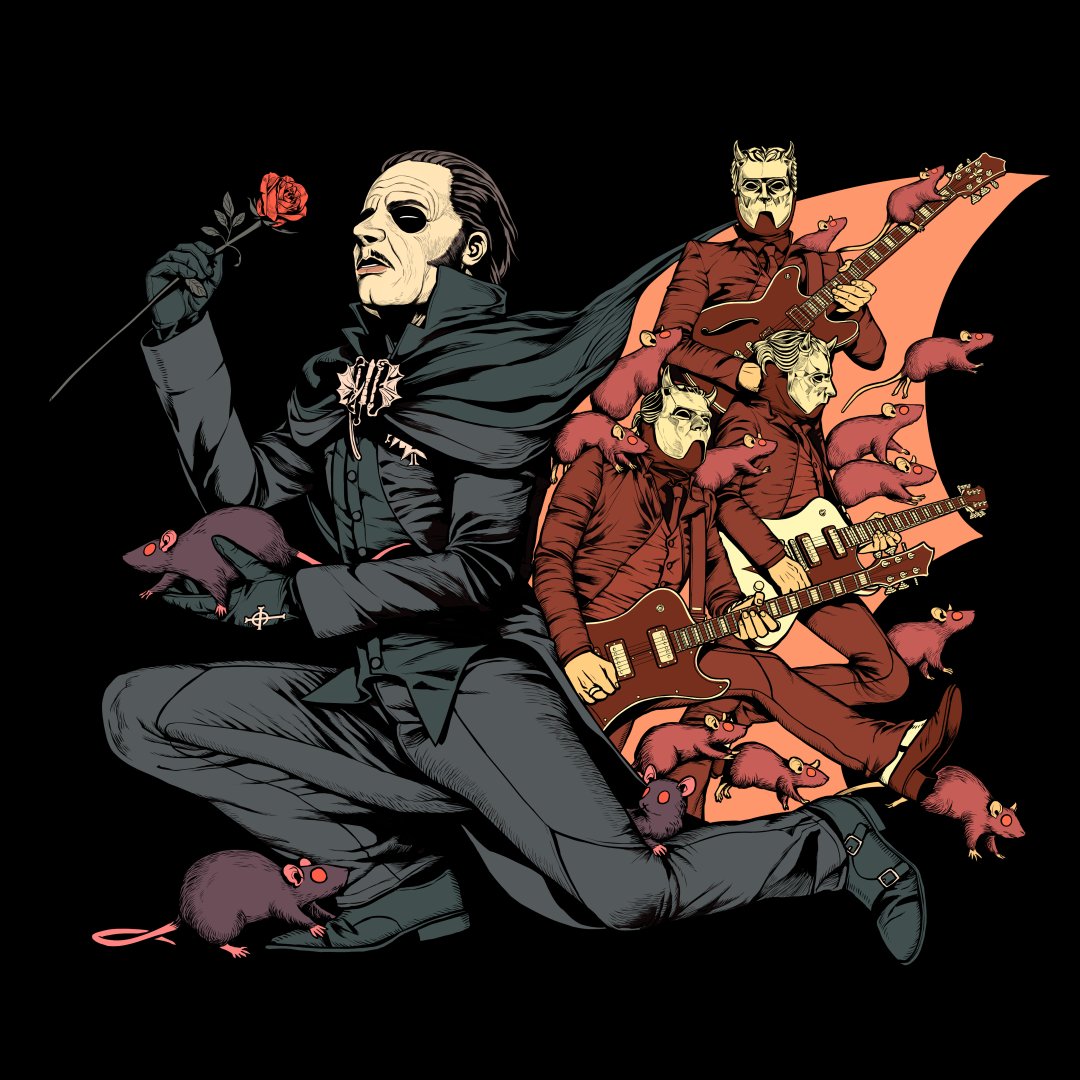 Yukke_art's tweet photo. Ghost Rose Girls Hoodie https://t.co/zyti3JcWDI 
I made this design for @thebandGHOST ! I believe that I could describe the wonderful atmosphere and moments of the show made by Copia and the ghouls! thanks as always! #thebandghost #namelessghouls #cardinalcopia https://t.co/MiRmLH9NhC