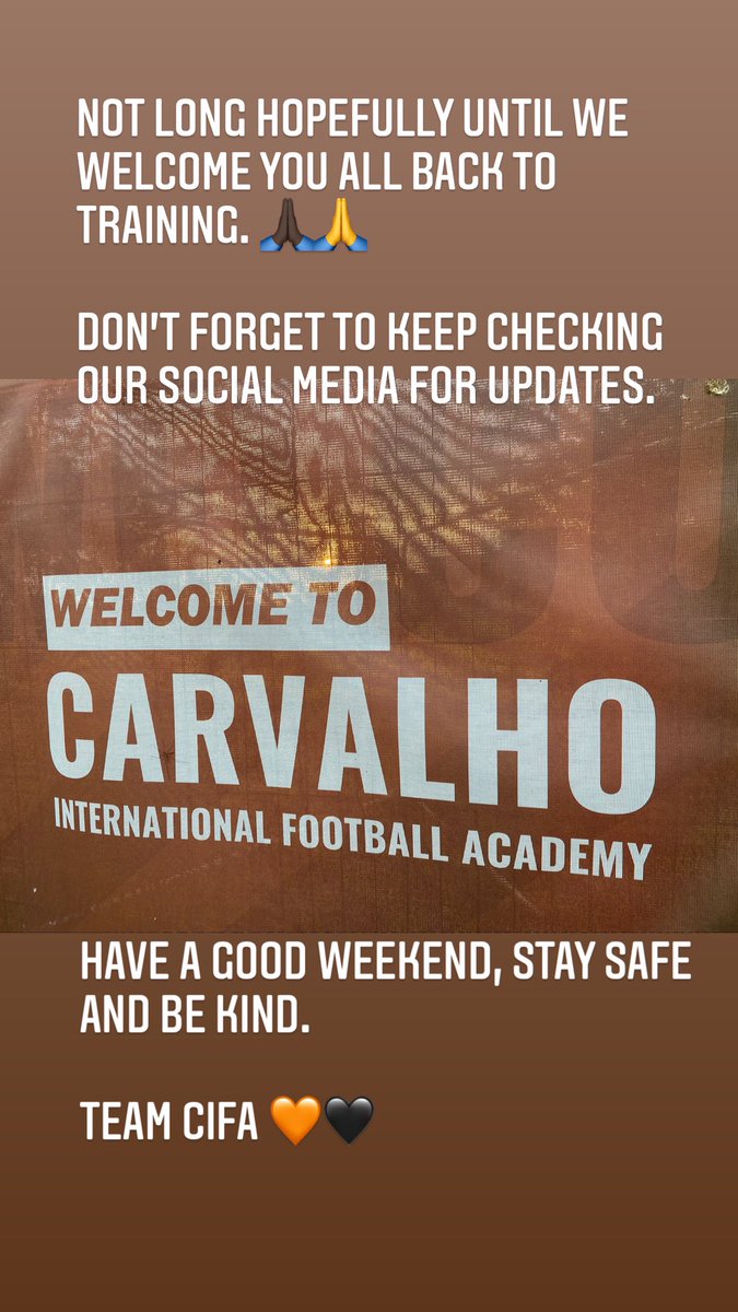 CarvalhoIFA's tweet photo. We miss training our academy players so much. Hopefully we will have a confirmed start date for you all very soon.🙏🏿🙏 🧡🖤 #football #players #academy #seething #norwich #footballgoals #trainingAcademy #goalkeeper #defender #midfielder #striker #youthfootball https://t.co/SGUDRivaIE