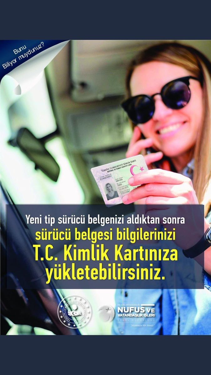 Yeni tip sürücü belgeniz ve yeni tip kimliğiniz varsa
▶️Sürücü belgenizi kimlik kartınıza ÜCRETSİZ yüklüyoruz.
▶️Sürücü belgenizi taşımak zorunluluğu kalkıyor.
📍Tüm nüfus müdürlüklerimizde bu işlemi yapıyoruz
🇹🇷Bu çalışmayı uygulayan dünyada ilk ülkeyiz. <a href="/suleymansoylu/">Süleyman Soylu</a> <a href="/TCNufus/">Nüfus ve Vatandaşlık İşleri Genel Müdürlüğü</a>