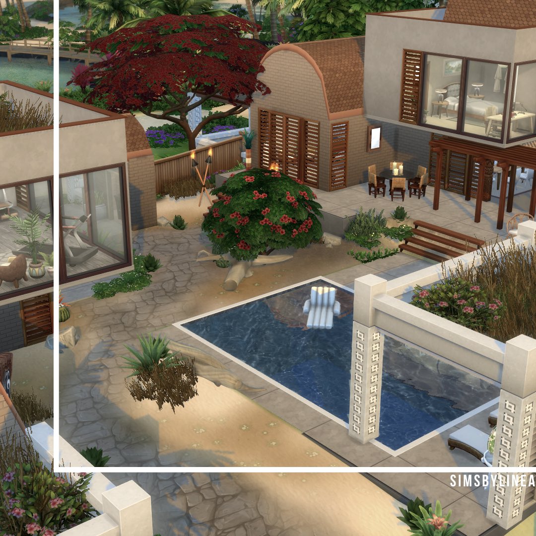 simsbylinea's tweet photo. The Luxury Sulani Resort, inspired by desert architecture and the islamd surroundings of Sulani. ๐ฅฐ๐ดโ๏ธ
Itโs a bit unconventional but I really love the layout! โค๏ธ
Available on the origin gallery, of course!
#ts4islandliving #ts4basegame #showusyourbuilds https://t.co/cORZLFkhNp