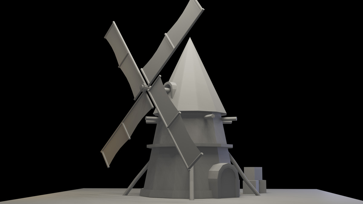 monkeyzav's tweet image. #windmill #3D #blender #lowpoly