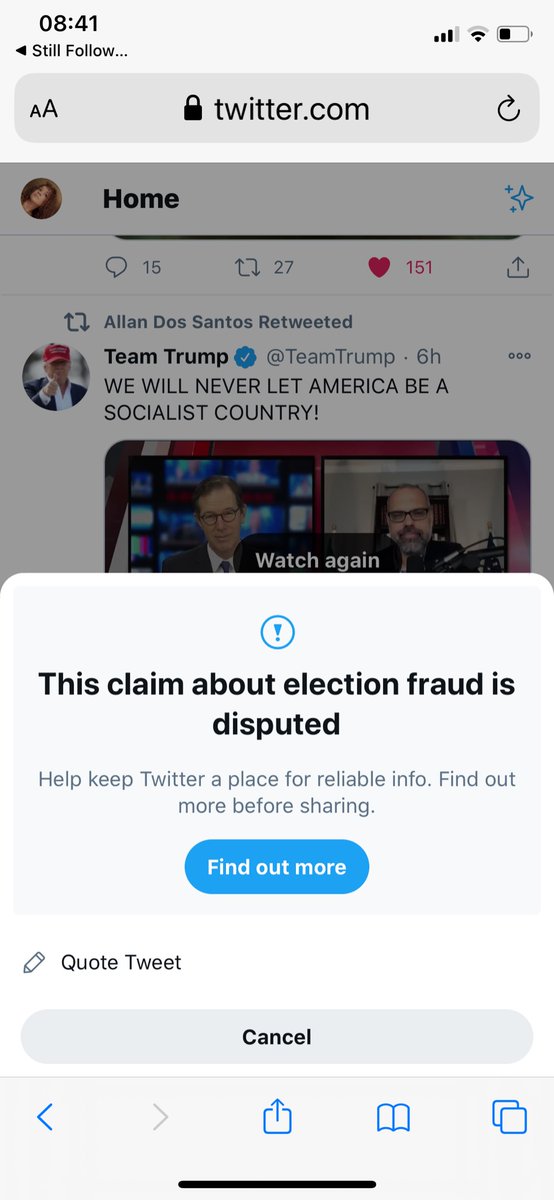 npequeno1's tweet photo. @TeamTrump @allanldsantos I tried to share the @allantercalivre interview and look at the message I received ... censored!!!
#MAGA
#MAGA2020
#GoTrump2020
#americaelection2020 https://t.co/cDAnE3096T