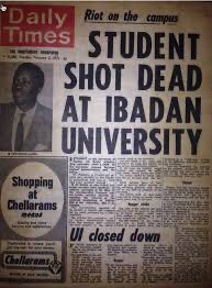 The students had been protesting irregularities in their catering service for some days. The university authorities in an unwise move invited the police into campus on that Monday. The students saw this as provocative and things got violent with stone throwing and teargas.