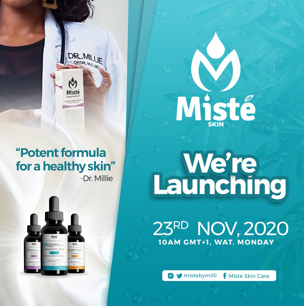 milli_cent_'s tweet image. My passion for skincare has led me to work on these formulas for years &amp;amp; they’re finally in bottles.
These treatment serums are a fusion of clinical skincare ingredients &amp;amp; organic extracts.
Your support would mean a lot 🙏🏾
Website goes live Monday. Please share/RT @MisteByMilli