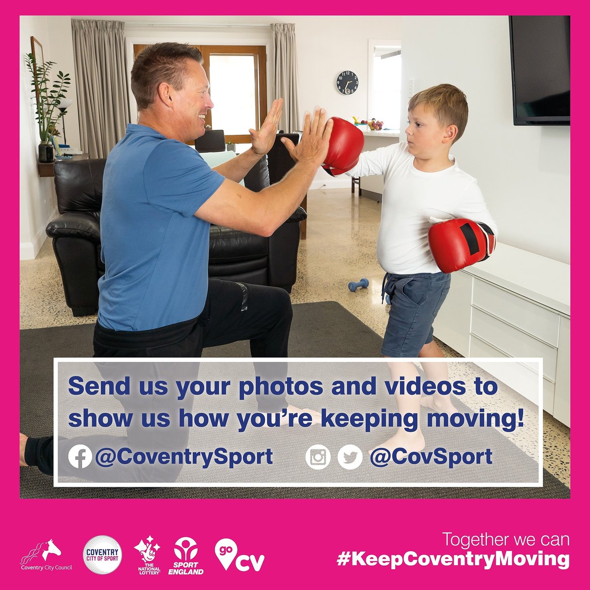 CovSport's tweet photo. How are you getting moving this weekend? Jogging? At-home work-outs?🤸🏿♂️
It’s important we all keep moving during this difficult time, not only for our physical health, but our mental health too.
We want to know how you will #KeepCoventryMoving https://t.co/yDSpyMyzWr