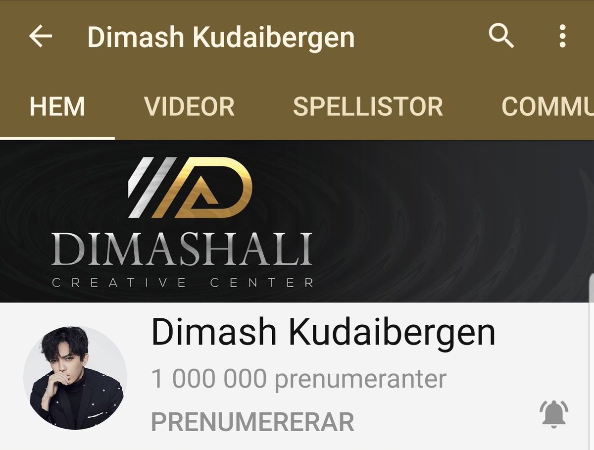 DimashSweden's tweet photo. Congratulations @dimash_official for getting #1million subscribers on @YouTube ! #1MillionYouTubeDimash #DimashKudaibergen #Dimash #SweDears #Dears https://t.co/S4veTOpKkt