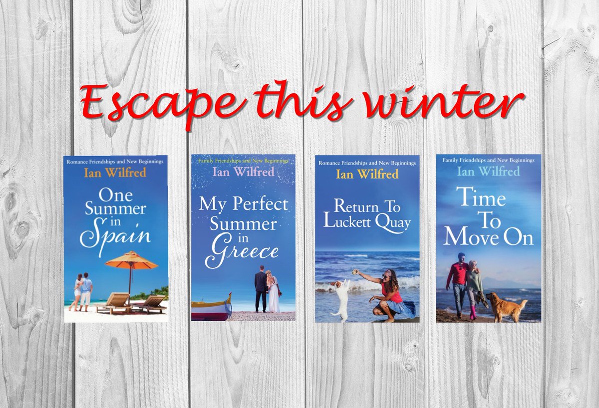 Escape into your kindle this weekend and head off to #Greece #Spain or #Norfolk these four books are about friendships romance and new beginnings with secrets and laughter along the way 

Free kindle unlimited - 99p/99c kindle 

Amazon.co.uk/Ian-Wilfred/e/… 
Amazon.com/Ian-Wilfred/e/…