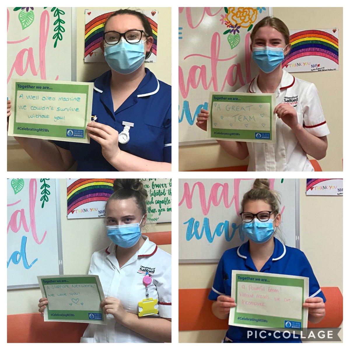 JeanDav29476402's tweet photo. #celebratingmsw2020 ANW & PNW Mw’s showing their support and thanks for our MSW’s @MaternityNorth @helena6810 @midwife_foz @MidwivesRCM @jenny_brown21 @emvcoulton @von_taylor1 @NorthMcrGH_NHS #msw2020 https://t.co/BhCsiMck3V
